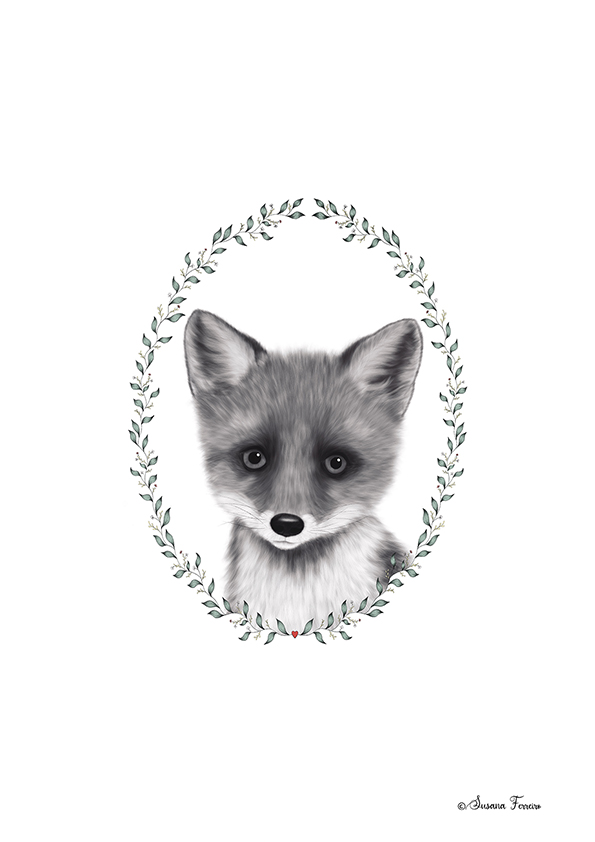 27Jpg.Web_70. Animales del bosque. Oval. Zorro